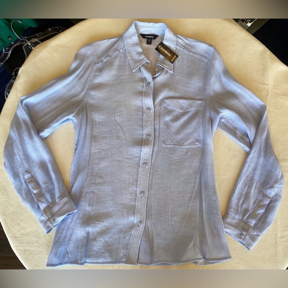 NWT Express Powder Blue Button Down